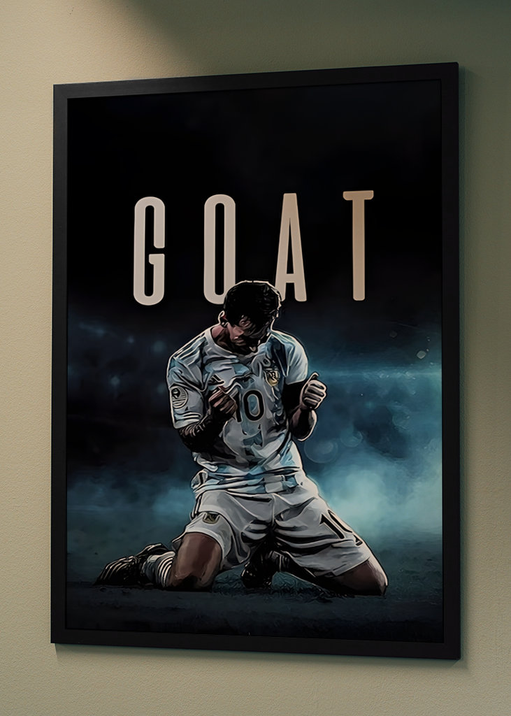 Lionel Messi GOAT Poster