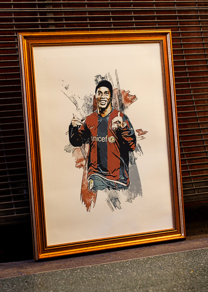 Ronaldinho Barcelona Poster