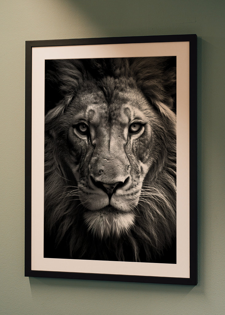 Lion Black & White