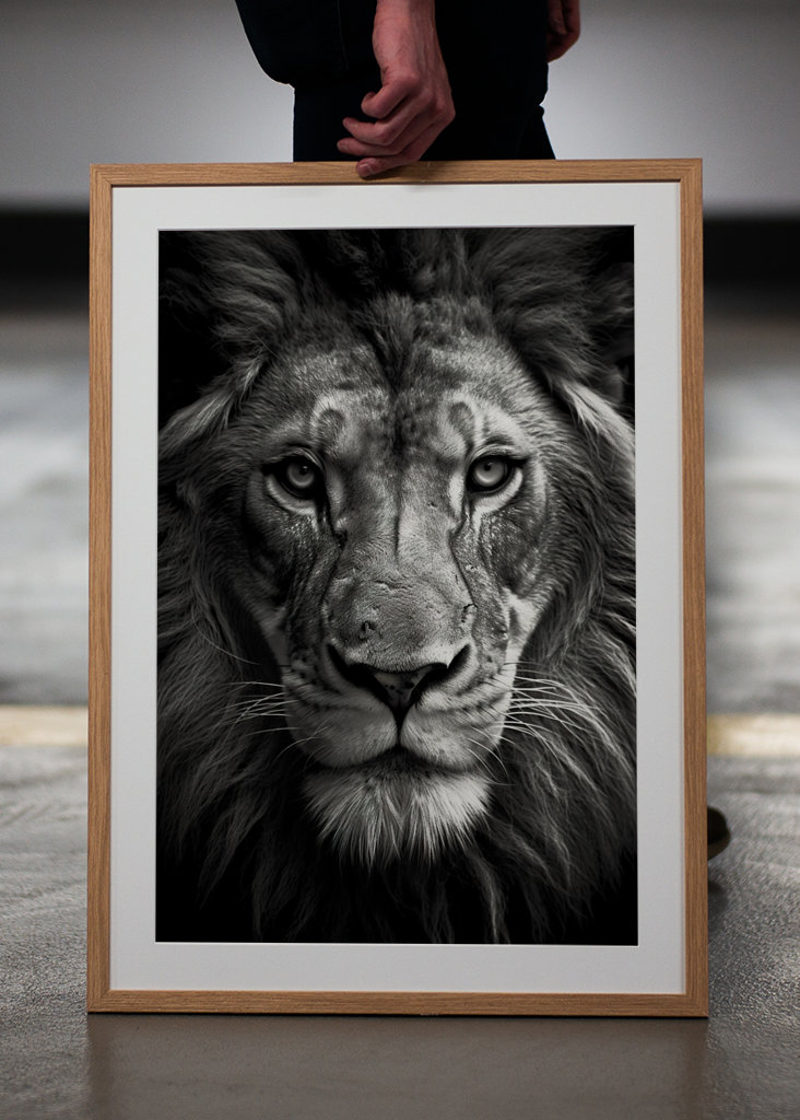 Lion Black & White