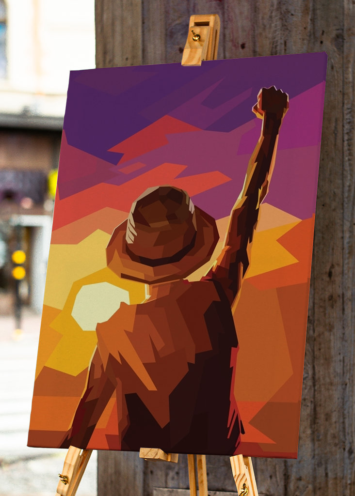 Luffy Ve Vektorové Umění 