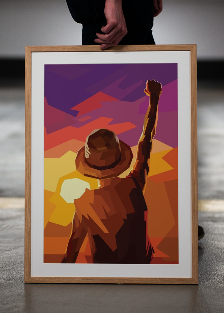 Luffy Ve Vektorové Umění 