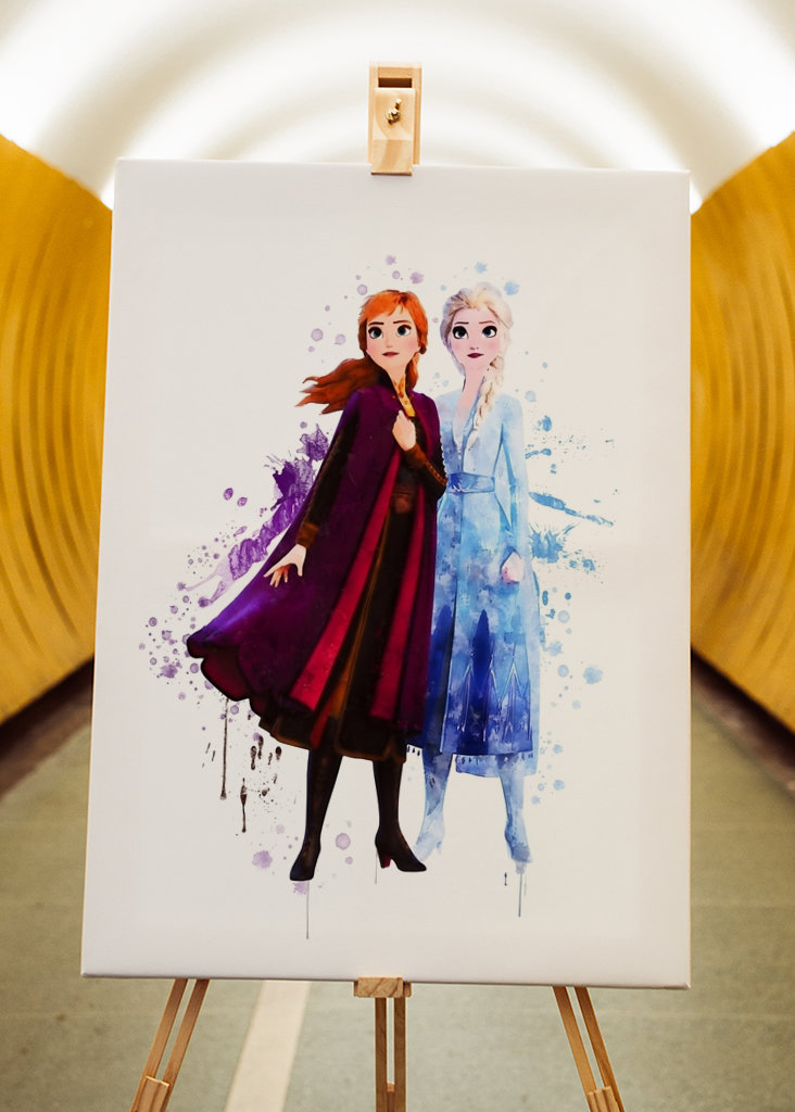 Princess Anna and Elsa Poster