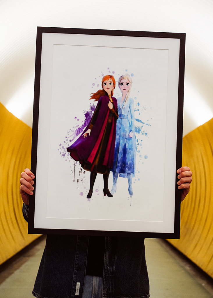 Princess Anna and Elsa Poster