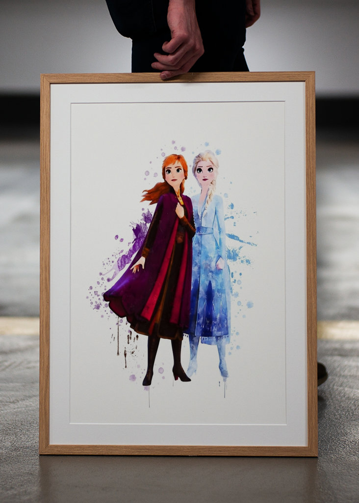 Princess Anna and Elsa Poster