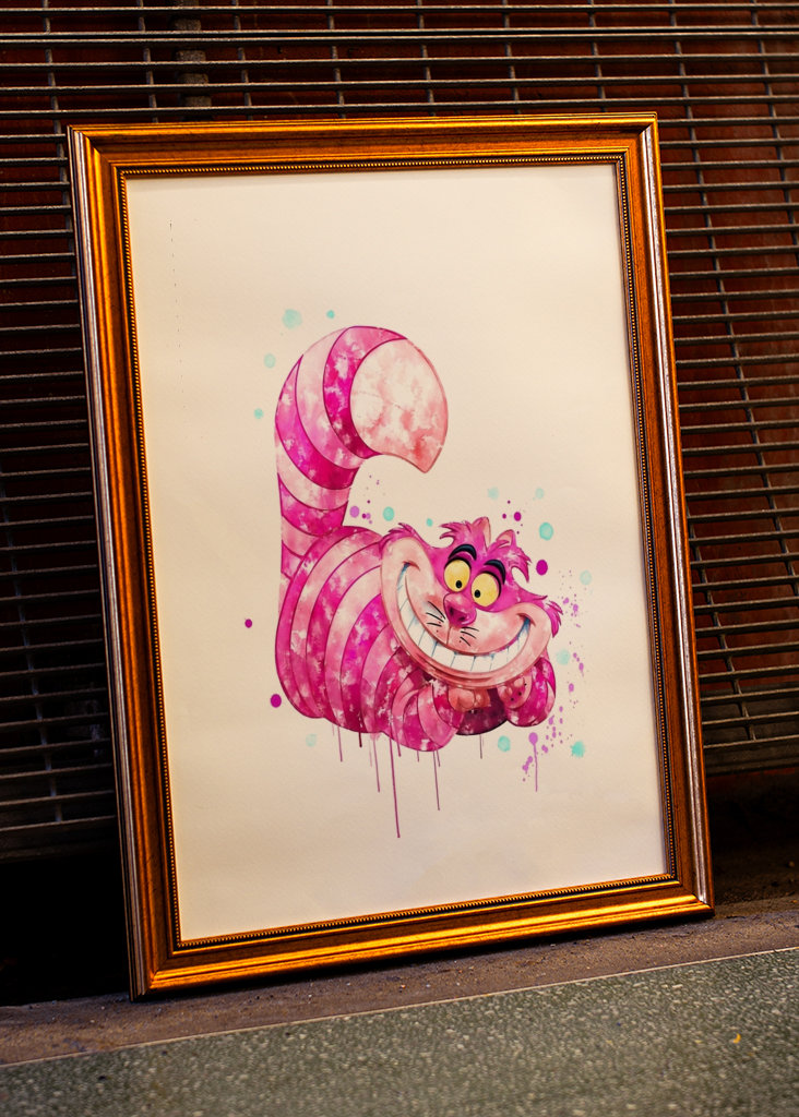 Cheshire Cat Watercolor