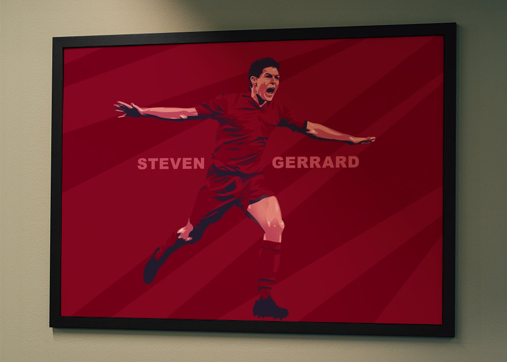 Steven Gerrard in Vektorgrafiken