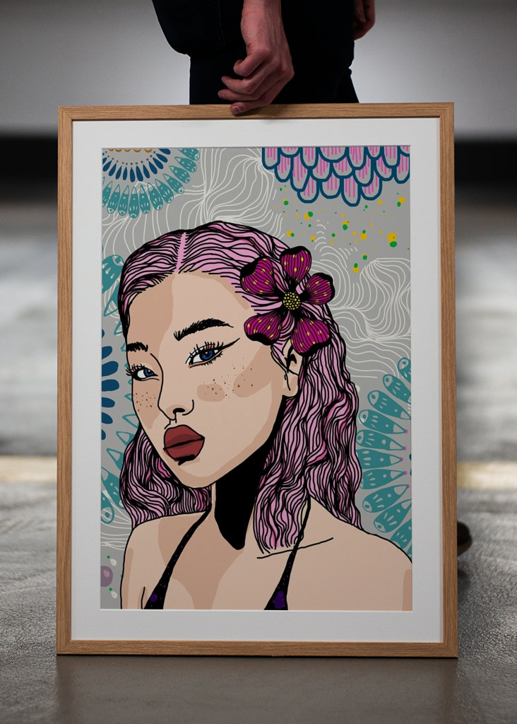 Das Mädchen mit der roten Blume