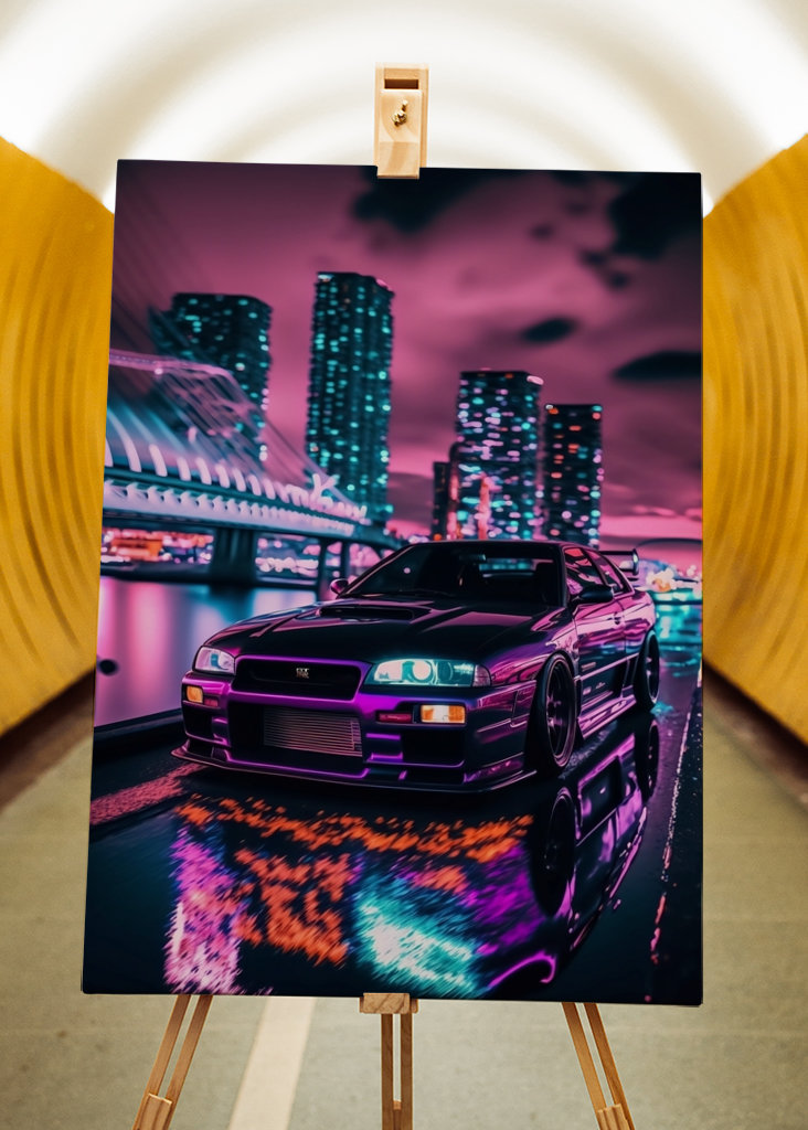 R34 Neon Night Tokyo Drift