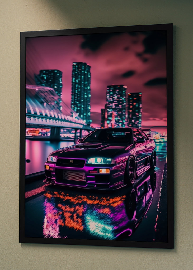 R34 Neon Night Tokyo Drift