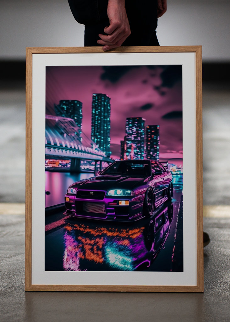 R34 Neon Night Tokyo Drift