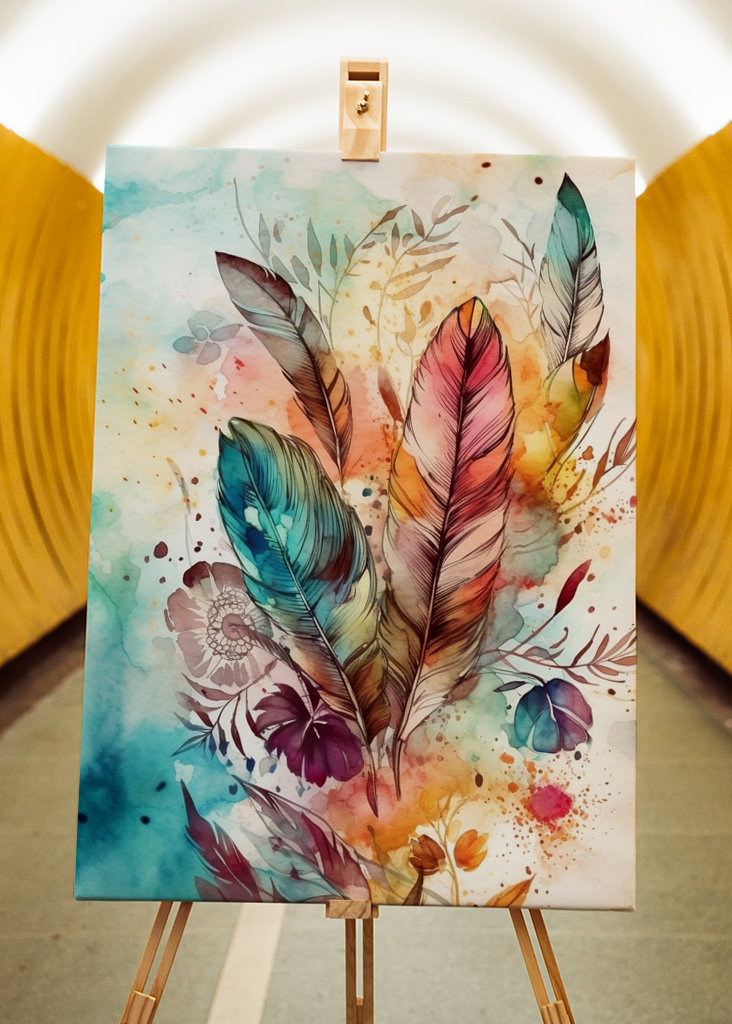 The colorful feather Flowers