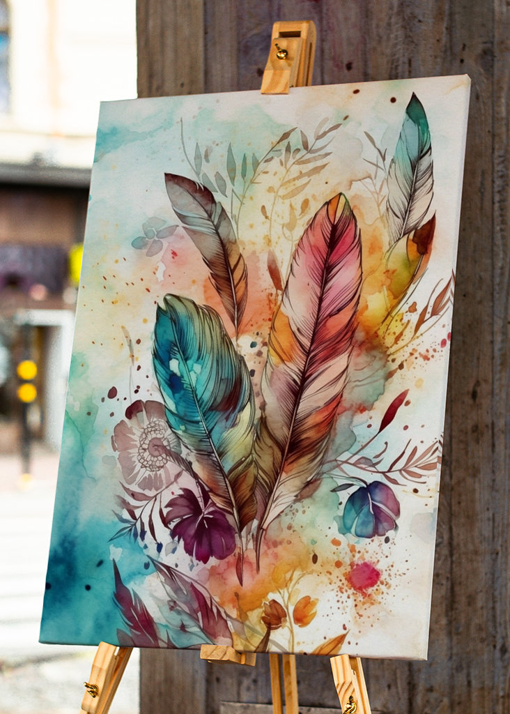 The colorful feather Flowers