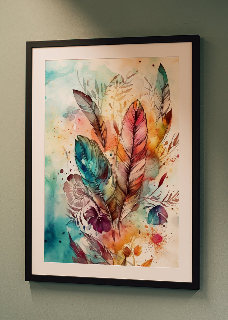 The colorful feather Flowers