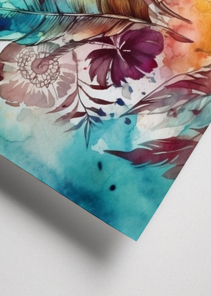 The colorful feather Flowers