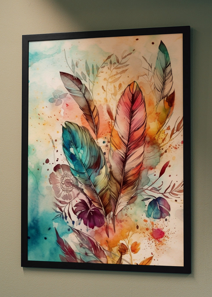 The colorful feather Flowers