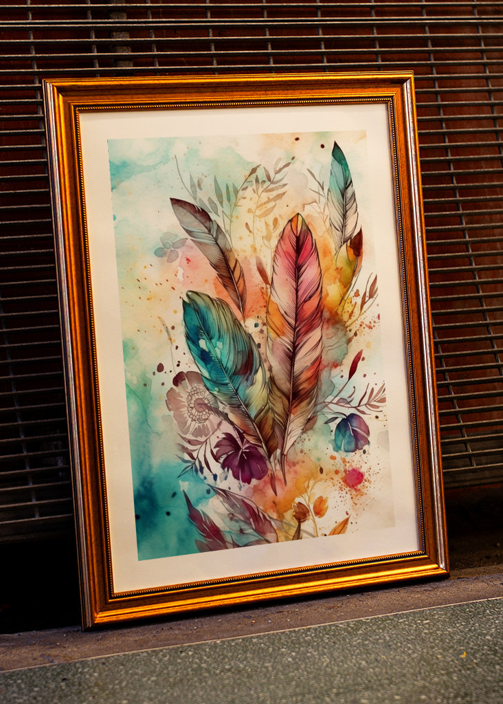 The colorful feather Flowers