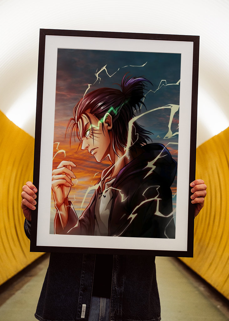 Eren Yeager útočí na Titána 