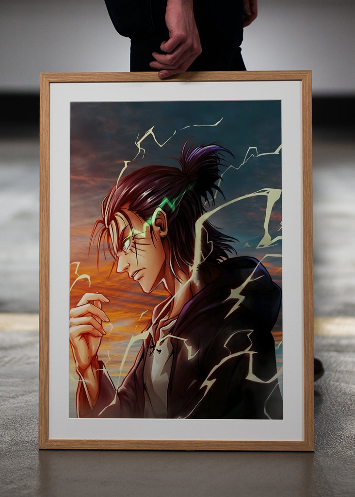 Eren Yeager útočí na Titána 