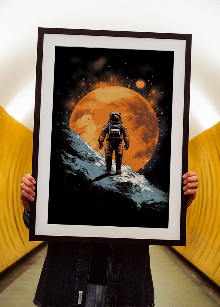 Astronaut auf dem Mond Weltall