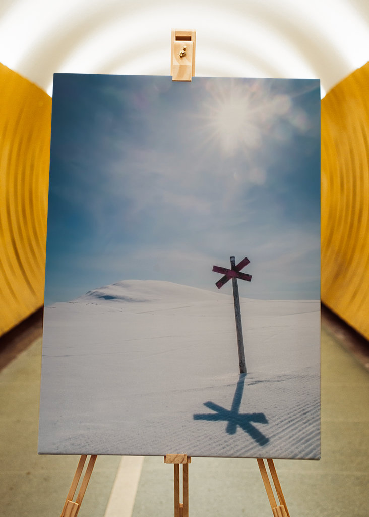 Swedish winter trail sign