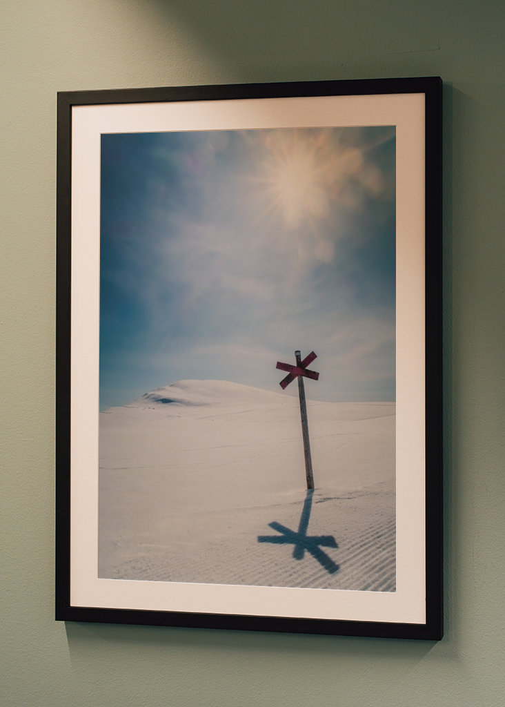 Swedish winter trail sign