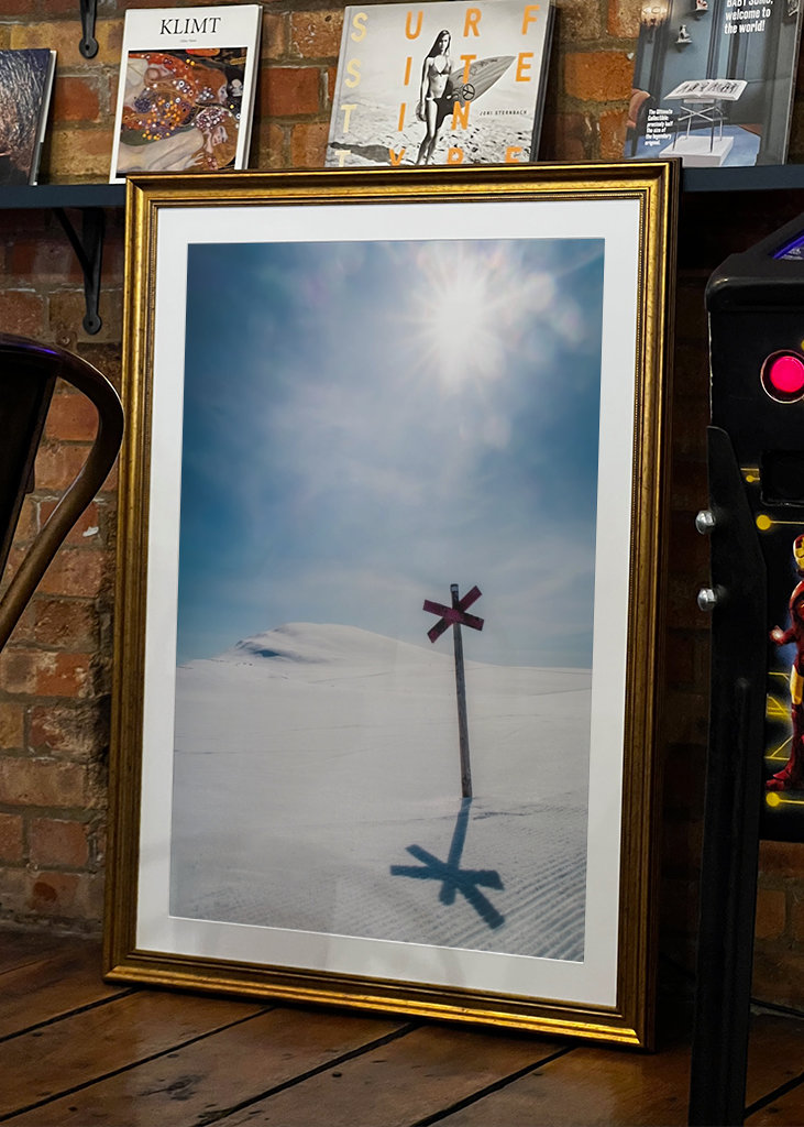 Swedish winter trail sign