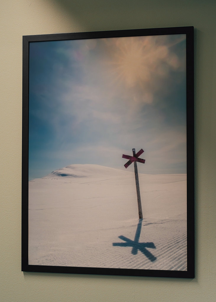 Swedish winter trail sign