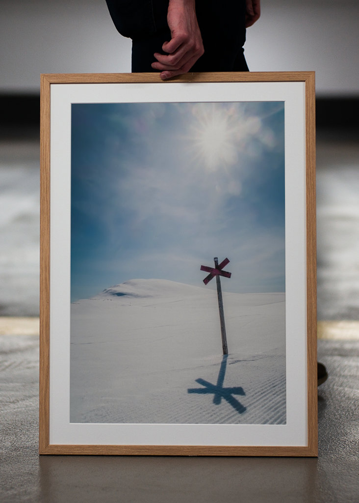 Swedish winter trail sign