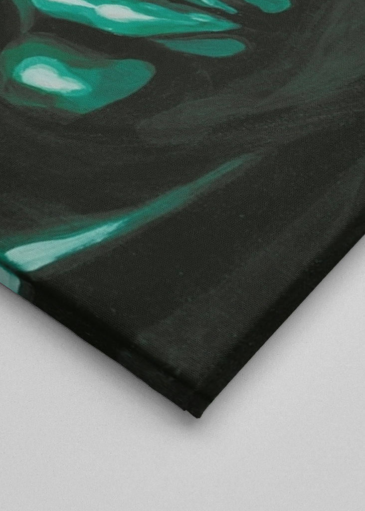  Arte de pintura de retrato verde.