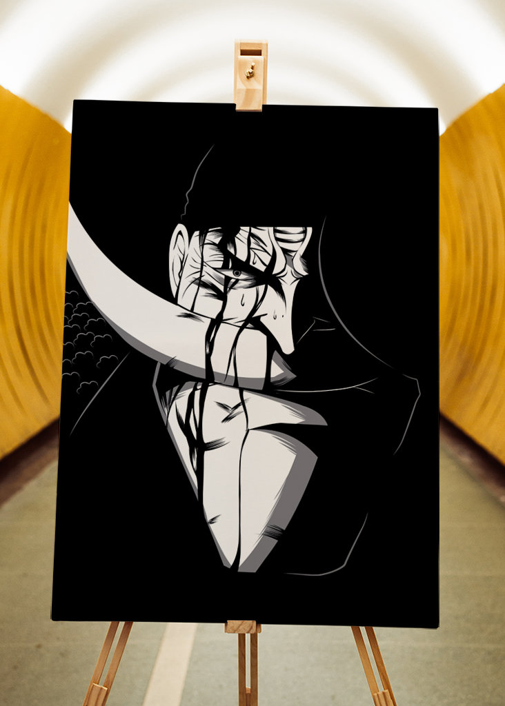 Anime jeden kus bílé vousy