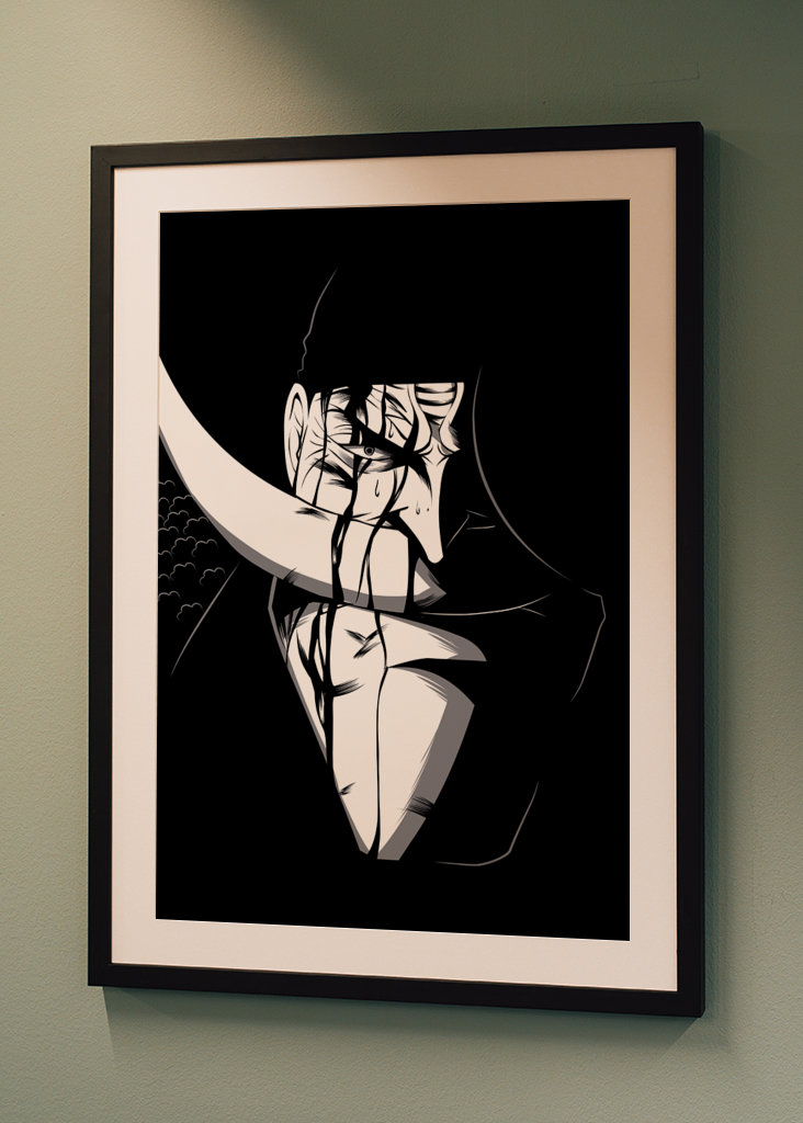 Anime jeden kus bílé vousy