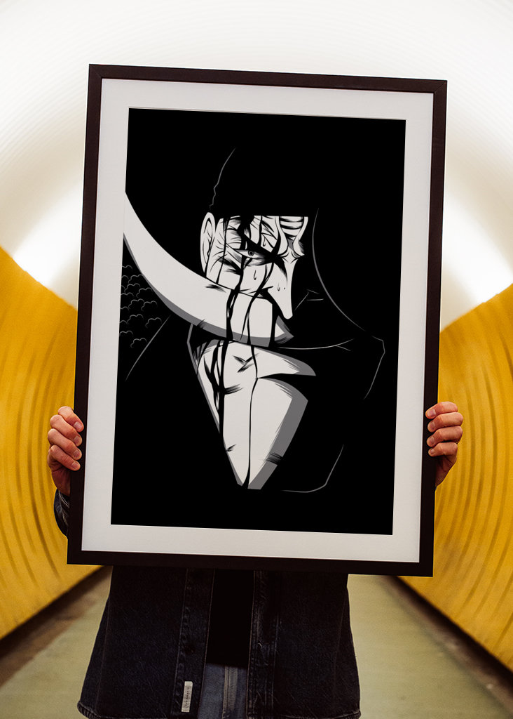 Anime jeden kus bílé vousy