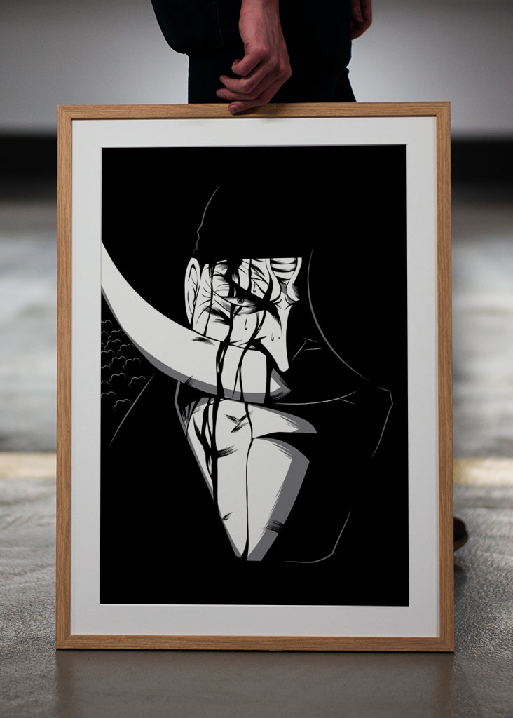 Anime jeden kus bílé vousy