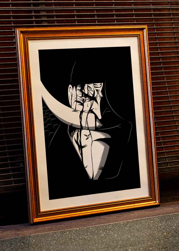 Anime jeden kus bílé vousy