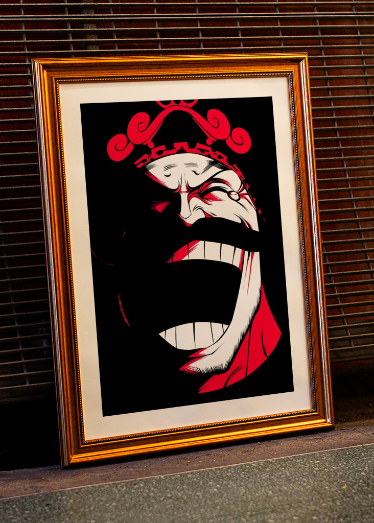 Anime one piece Roger smile