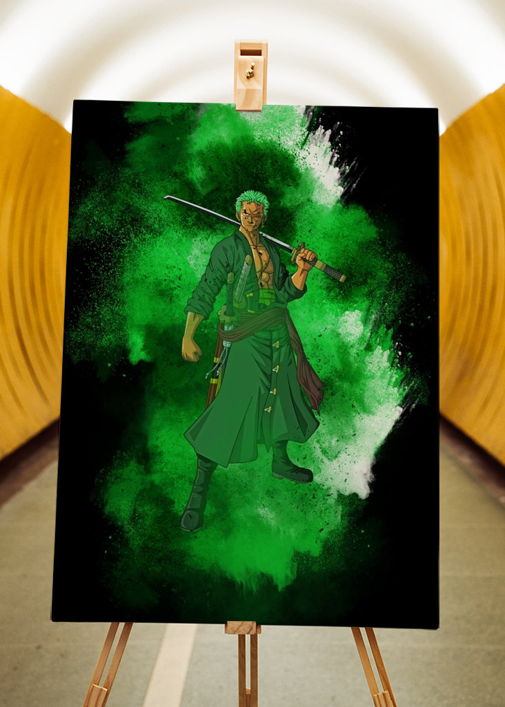 Roronoa zoro green brush
