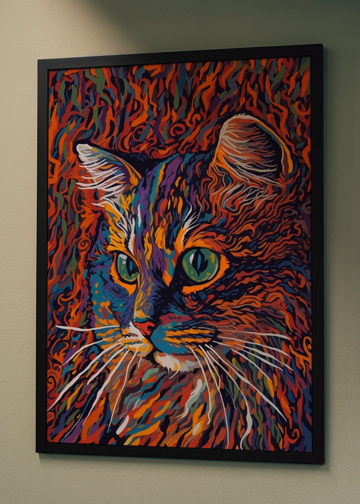 Abstract colorful Cat