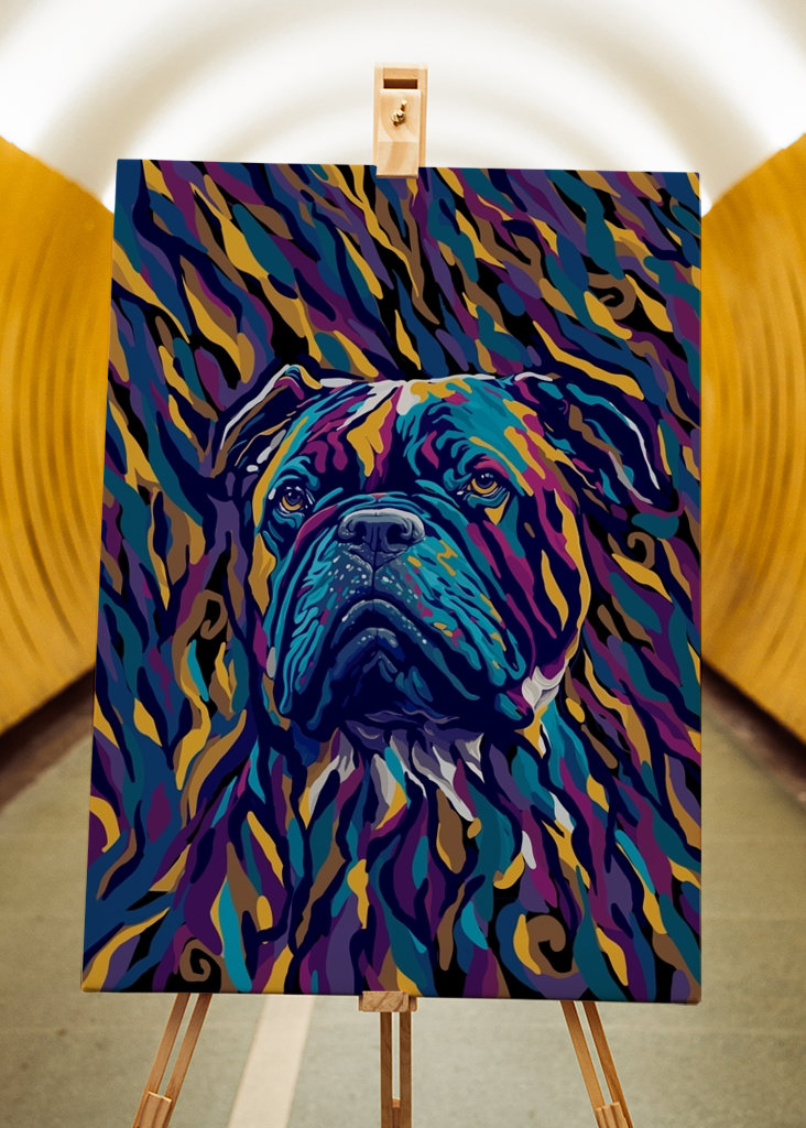 Buldog abstrakcyjny ekspresjonizm