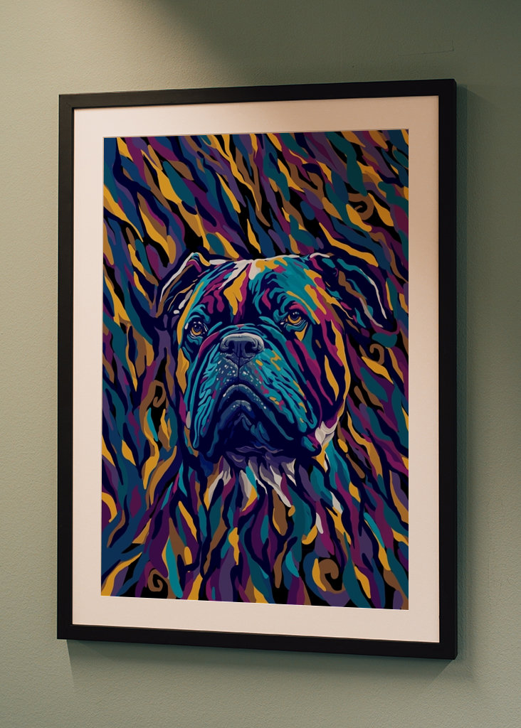 Buldog abstrakcyjny ekspresjonizm