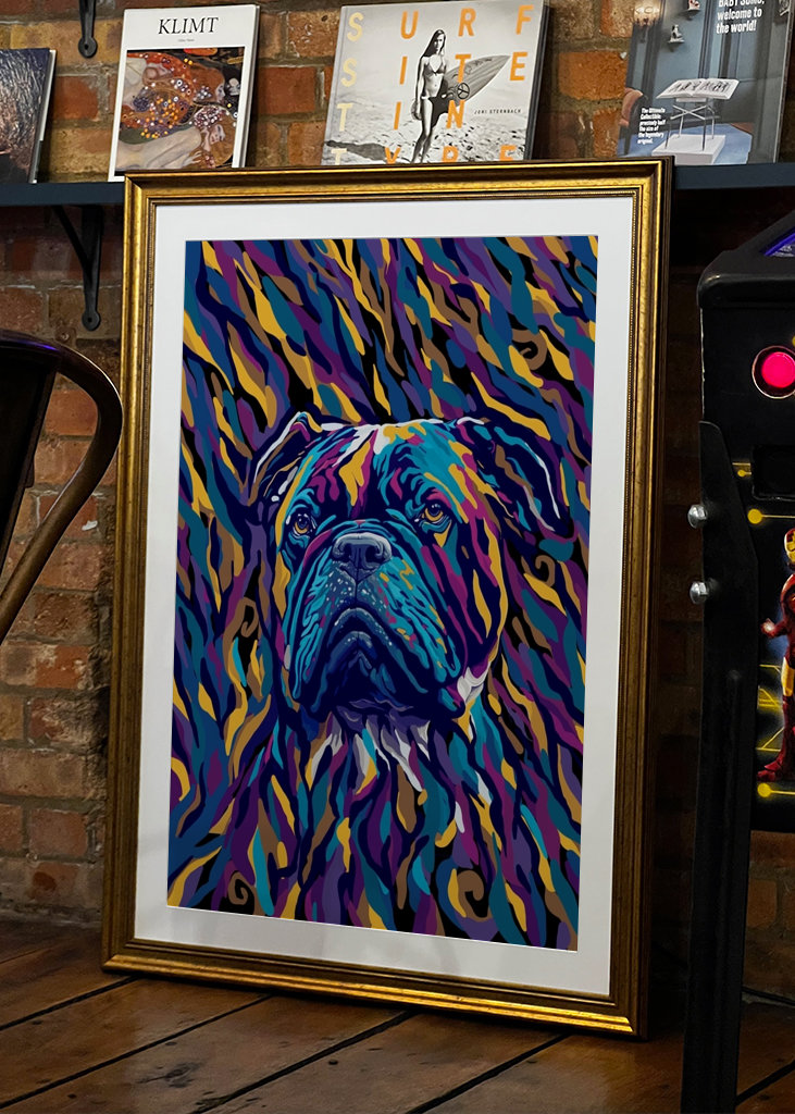 Buldog abstrakcyjny ekspresjonizm