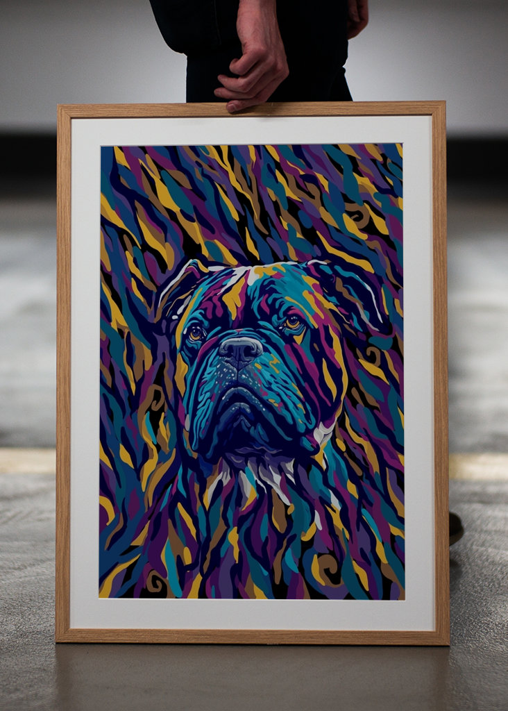 Buldog abstrakcyjny ekspresjonizm