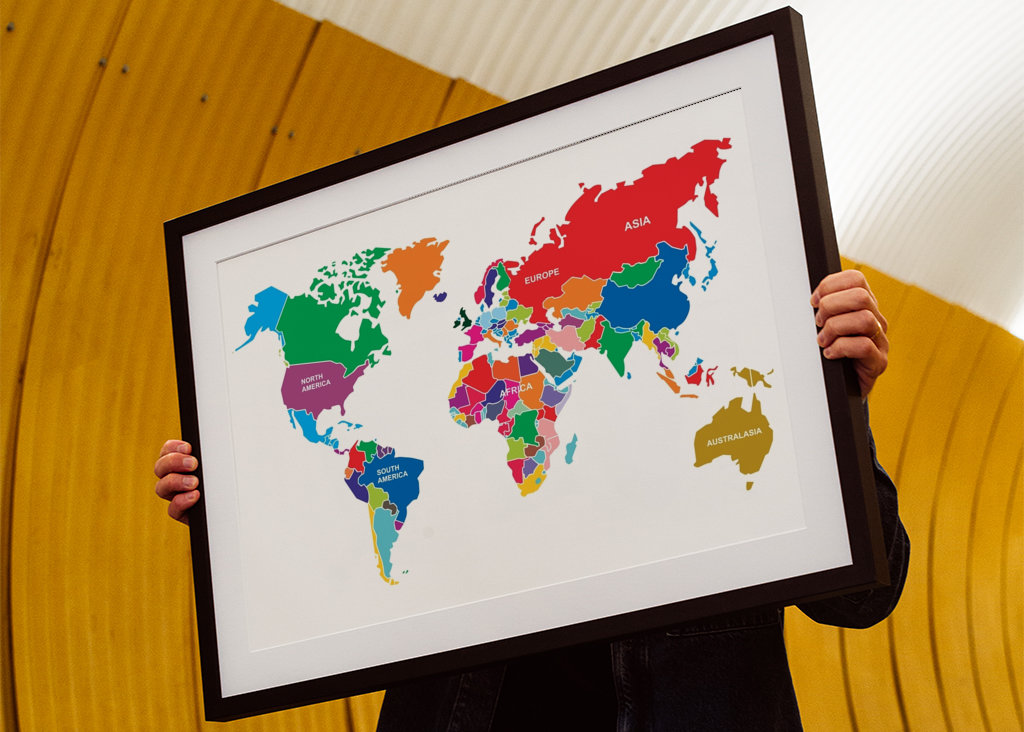 Colorful World Map