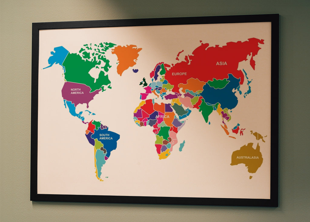Colorful World Map