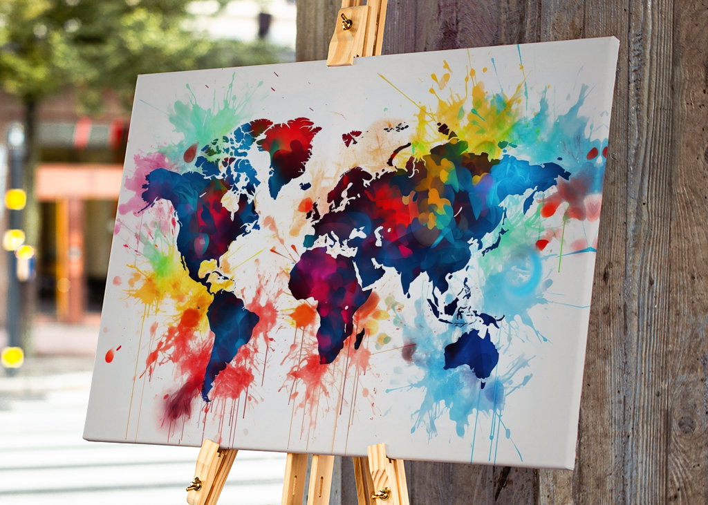 World Map Colorful
