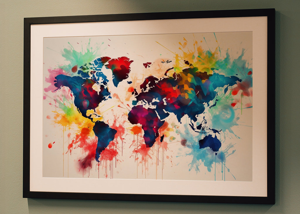 World Map Colorful