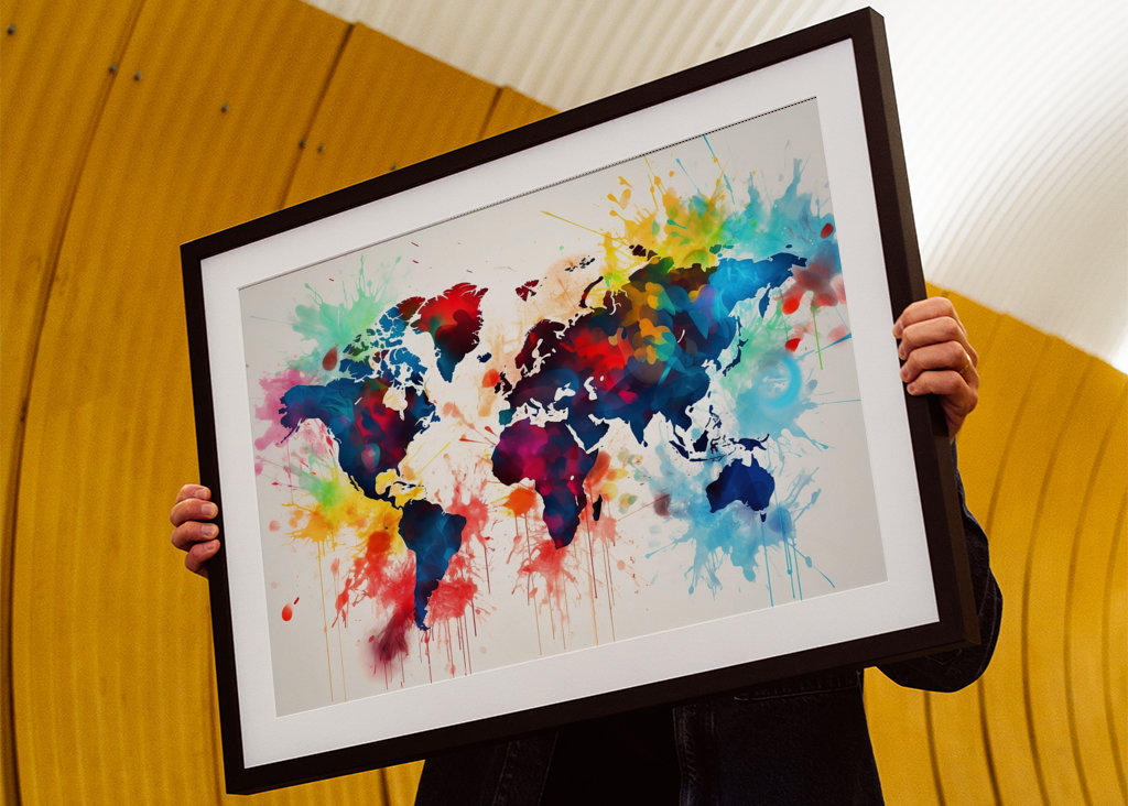 World Map Colorful