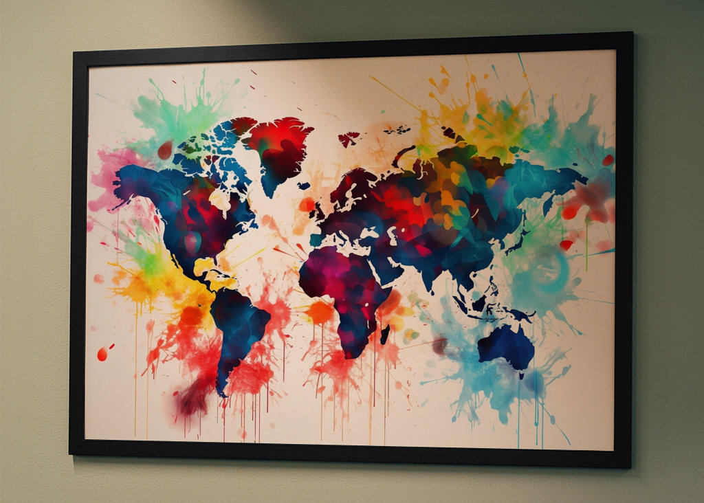 World Map Colorful