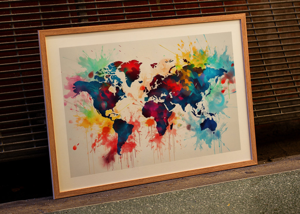 World Map Colorful