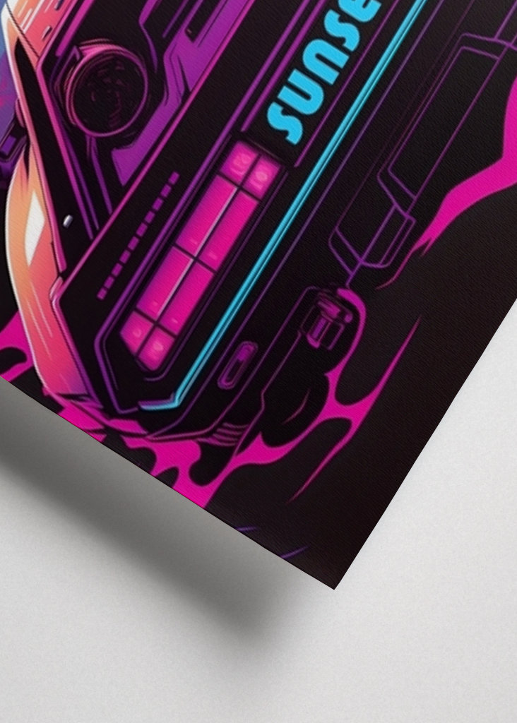 Retro Car by Sunset Synthwave